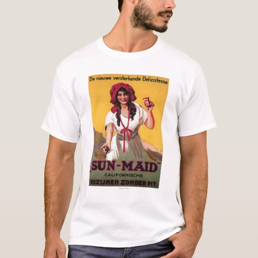 Sun-Mädchen Kalifornien-Rosinen-Plakat T-Shirt (Vorderseite)