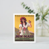 Sun Maid California Raisin Poster Postkarte (Stehend Vorderseite)