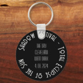 Sun Maiden Total Solar Eclipse Add Text Event Schlüsselanhänger (Rückseite)