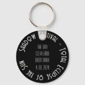 Sun Maiden Total Solar Eclipse Add Text Event Schlüsselanhänger (Rückseite)