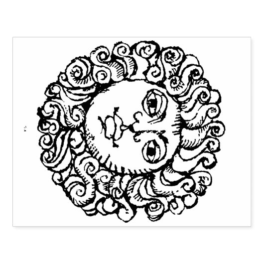 Sun Man Design-Briefmarke Gummistempel (Prägung)