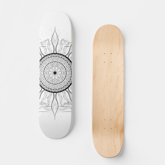 Sun Mandala 1 Skateboard (Vorderseite)