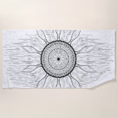 Sun Mandala 1 Strandtuch (Vorderseite)