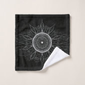 Sun Mandala 2 Badhandtuch Set (Waschlappen)