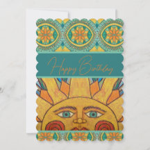Sun Mandala Birthday Card
