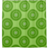 Sun Mandala green Duschvorhang (Vorderseite)
