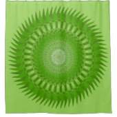 Sun Mandala green Duschvorhang (Vorderseite)