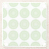 Sun Mandala green Glasuntersetzer (Rückseite)