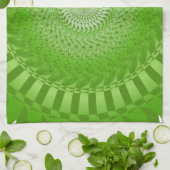 Sun Mandala green Handtuch (Gefaltet)