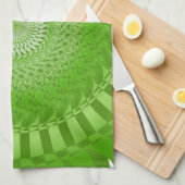 Sun Mandala green Handtuch (Viertel Falte)