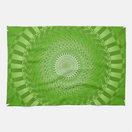 Sun Mandala green Handtuch (Horizontal)