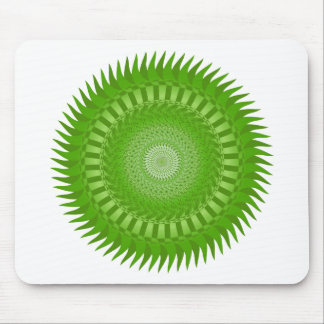 Sun Mandala green Mousepad