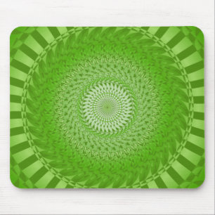 Sun Mandala green Mousepad