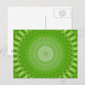 Sun Mandala green Postkarte (Vorne/Hinten)