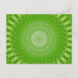 Sun Mandala green Postkarte