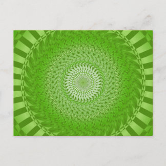 Sun Mandala green Postkarte