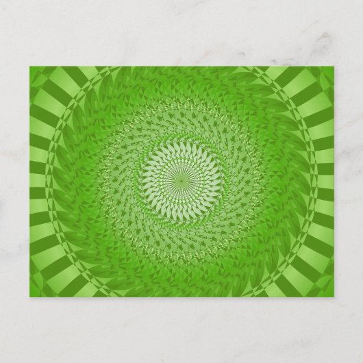 Sun Mandala green Postkarte (Vorderseite)