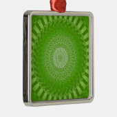 Sun Mandala green Silbernes Ornament (Rechts)