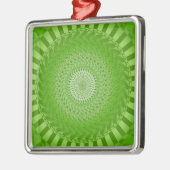 Sun Mandala green Silbernes Ornament (Links)