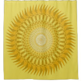 Sun Mandala in Gelb Duschvorhang (Vorderseite)