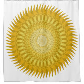 Sun Mandala in Gelb Duschvorhang (Vorderseite)