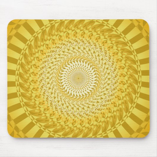 Sun Mandala in Gelb Mousepad (Vorne)