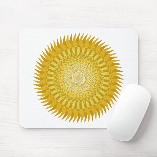 Sun Mandala in Gelb Mousepad (Mit Mouse)
