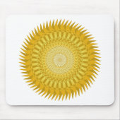 Sun Mandala in Gelb Mousepad (Vorne)