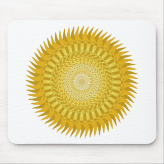 Sun Mandala in Gelb Mousepad
