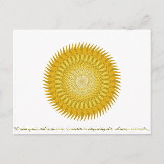 Sun Mandala in Gelb Postkarte