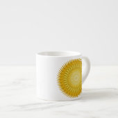 Sun Mandala in Yellow Espressotasse (Vorderseite Rechts)