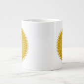 Sun Mandala in Yellow Jumbo-Tasse (Vorderseite)