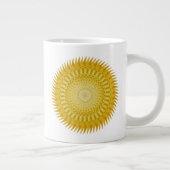 Sun Mandala in Yellow Jumbo-Tasse (Rechts)