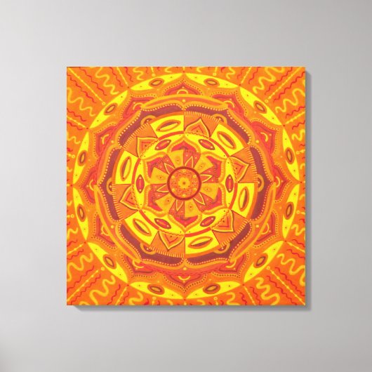 Sun Mandala Leinwanddruck (Vorderseite)