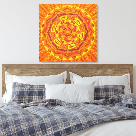 Sun Mandala Leinwanddruck (Insitu (Schlafzimmer))