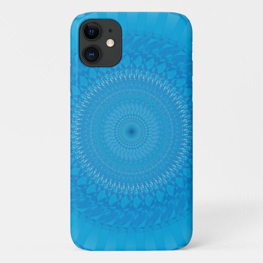 Sun Mandala Light Blue Case-Mate iPhone Hülle (Rückseite)