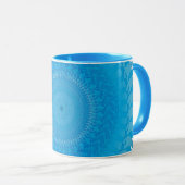 Sun Mandala Light Blue Tasse (VorderseiteRechts)