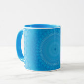 Sun Mandala Light Blue Tasse (Vorderseite Links)