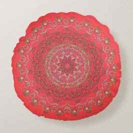 Sun Mandala - Pillow Rundes Kissen