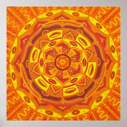 Sun Mandala Poster (Vorne)