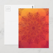 Sun mandala postkarte (Vorne/Hinten)