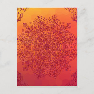 Sun mandala postkarte