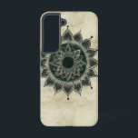 Sun Mandala Roots Phone Case Samsung Galaxy Hülle<br><div class="desc">Diese symbolische Sonnenmandala mit erdigen Texturen verschmilzt Erdung und kosmische Energie,  ideal für spirituelle Soule.</div>