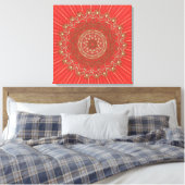 Sun Mandala - Wrapped Canvas Leinwanddruck (Insitu (Schlafzimmer))