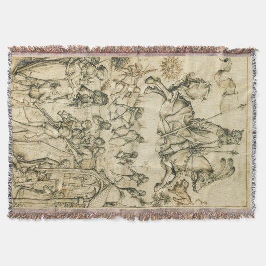 SUN MARS Antique Schwarz-weiß Astrologie Zeichnend Decke (Vorderseite)