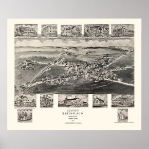 Sun, MD Panoramic Map - 1907 Poster