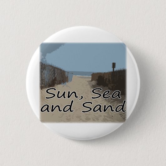 Sun, Meer und Sand Button (Vorderseite)