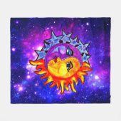 Sun-Mond-Fleecedecke 50x60 Fleecedecke (Vorderseite (Horizontal))