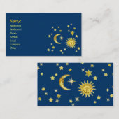 Sun, Mond u. Sterne Visitenkarte (Vorne/Hinten)