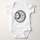 Sun, Mond u. Sternkleid Baby Strampler (Vorderseite)